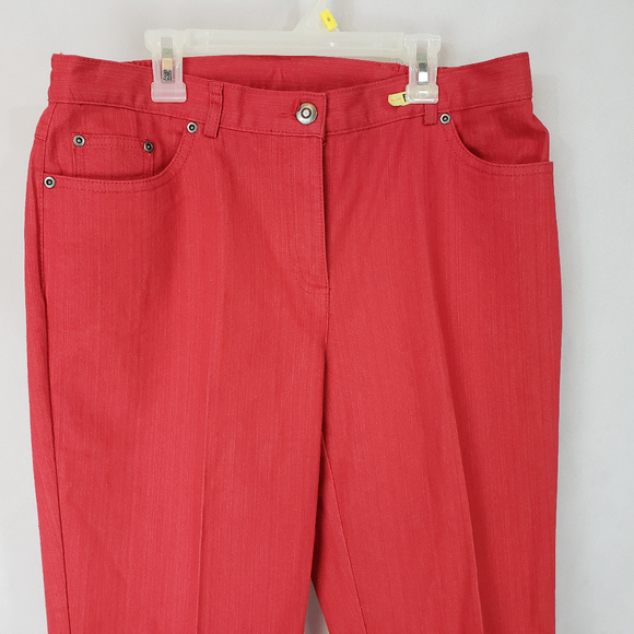 Reduced Ruby Rd 10 Red Skinny Jeans Zip Ankle - Picture 4 of 8
